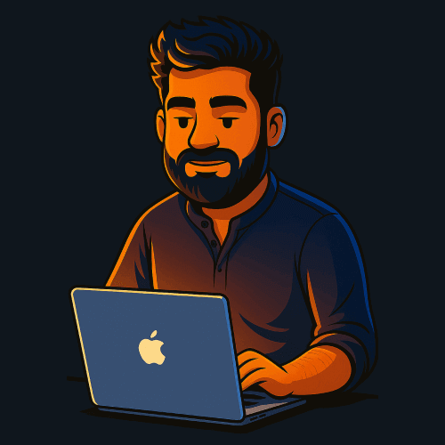 Person working on laptop